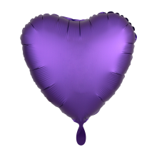 1 Balloon - Herz - Silk Lustre - Lila
