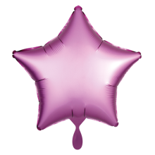1 Balloon - Stern - Satin - Rosa Flamingo