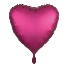 1 Ballon - Herz - Satin - Pink