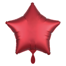 1 Balloon - Stern - Satin - Rot