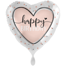 1 Balloon XXL - Glossy Heart Birthday