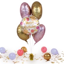 Heliumballon in a Box - Shiny Dots Birthday