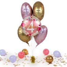 Heliumballon in a Box - Sweet Birthday FOUR