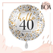 Heliumballon in a Box - Celebrate Birthday 40