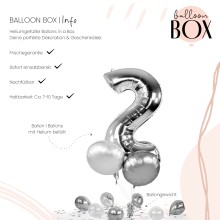 Heliumballon in a Box - Silver Two