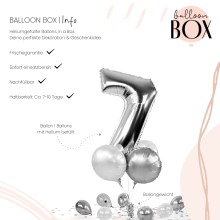 Heliumballon in a Box - Silver Seven
