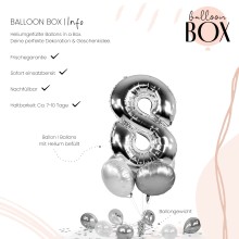 Heliumballon in a Box - Silver Eight