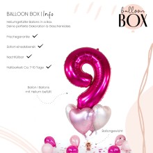 Heliumballon in a Box - Pink Nine