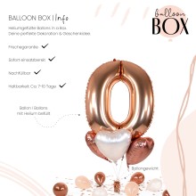 Heliumballon in a Box - Rosegolden Zero