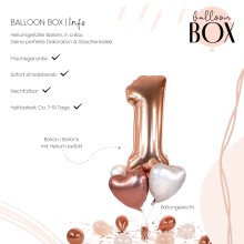 Heliumballon in a Box - Rosegolden One