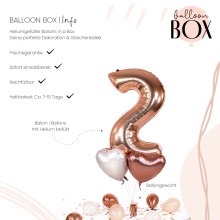 Heliumballon in a Box - Rosegolden Two