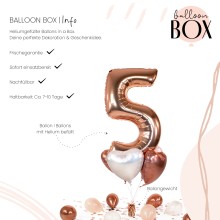 Heliumballon in a Box - Rosegolden Five
