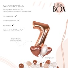 Heliumballon in a Box - Rosegolden Seven