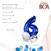 Heliumballon in a Box - Blue Six