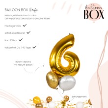 Heliumballon in a Box - Golden Six