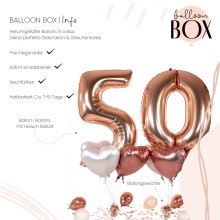 Heliumballon in a Box - Rosegolden Fifty