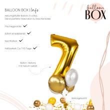 Heliumballon in a Box - Golden Seven