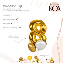 Heliumballon in a Box - Golden Eight