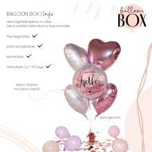 Personalisierter Ballon in a Box - Welcome the the World, Baby Girl!