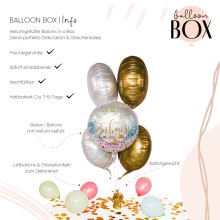 Heliumballon in a Box - Willkommen Zuhause Sterne