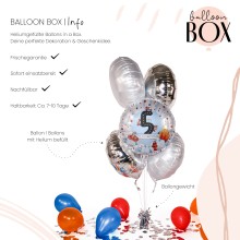 Heliumballon in a Box - Happy Fire Engine - Fünf