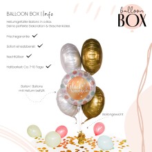 Heliumballon in a Box - Glückwunsch Dots