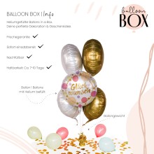 Heliumballon in a Box - Shiny Dots Glückwunsch