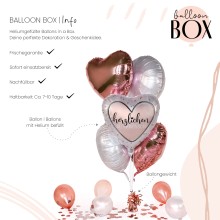 Heliumballon in a Box - Glossy Heart Glückwunsch