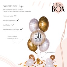 Heliumballon in a Box - 50 Jahre Golden Stripes