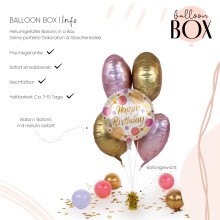Heliumballon in a Box - Shiny Dots Birthday