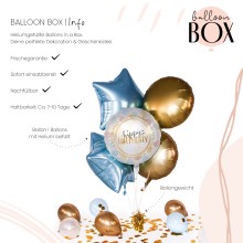 Heliumballon in a Box - Birthday Rainbow Dots