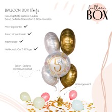 Heliumballon in a Box - Rainbow Dots - Fünf