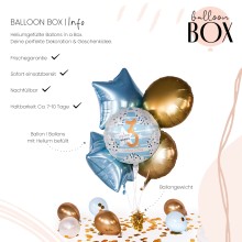 Heliumballon in a Box - Hip Hip Hurra - Three