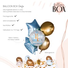 Heliumballon in a Box - Hip Hip Hurra - Four