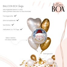 Heliumballon in a Box - Santa Merry Christmas