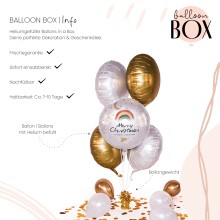 Heliumballon in a Box - Christmas Rainbow Wishes