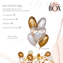 Heliumballon in a Box - Smooth Christmas Gold