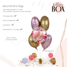 Heliumballon in a Box - Sweet Birthday TWO