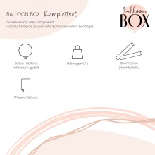 Heliumballon in a Box - Rainbow Dots - Sechs