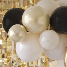 Balloon Bunting - 30 - Nude, Cream, Black, Champagne Chrome