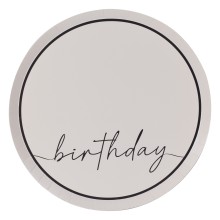Plate - Birthday - Nude and Black