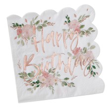 16 Paper Napkins - Happy Birthday