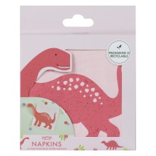 Paper Napkin - Pop Out Dinosaur - Pink