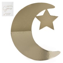 2 Grazing Board - Crescent Moon and Star Shaped - Gold