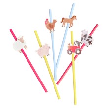 Straws - Farm Animal Straw Toppers