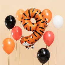 1 Ballon XXL - Zahl 9 - Tiger
