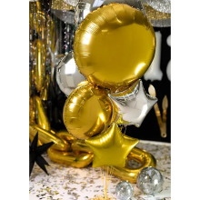 1 Ballon - Rund - Gold