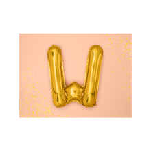 1 Ballon XS - Buchstabe W - Gold