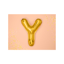 1 Ballon XS - Buchstabe Y - Gold