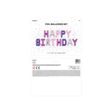 1 Ballon - Schriftzug - Happy Birthday - Trendy